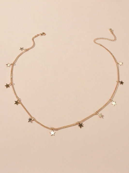 AU Local Boho Five-pointed Charm Choker Simple Casual Collarbone Necklace Collar-1